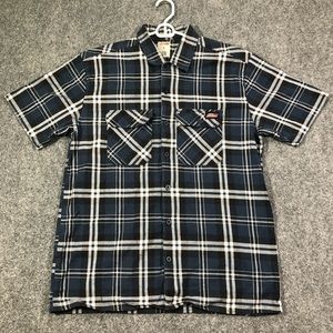 Dickies Shirt Button Up Short Sleeve Mens L Large